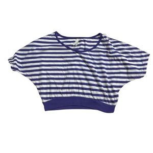 Purple Stripe Crop Top